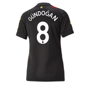 Manchester City Ilkay Gundogan #8 kläder Kvinnor 2022-23 Bortatröja Kortärmad